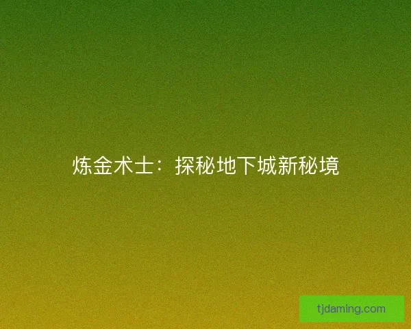 炼金术士：探秘地下城新秘境